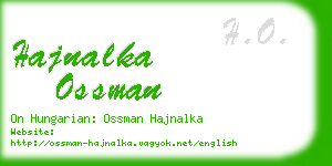 hajnalka ossman business card